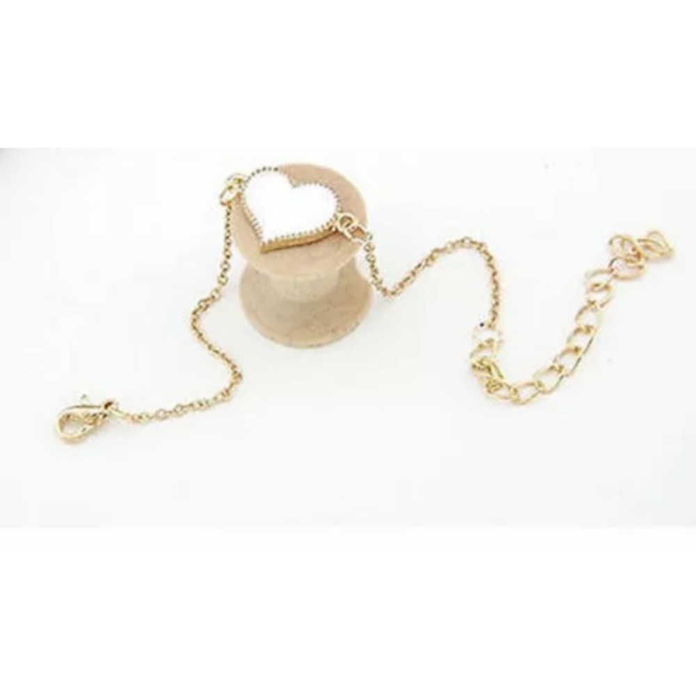 2 for $15 gold pendant heart bracelet